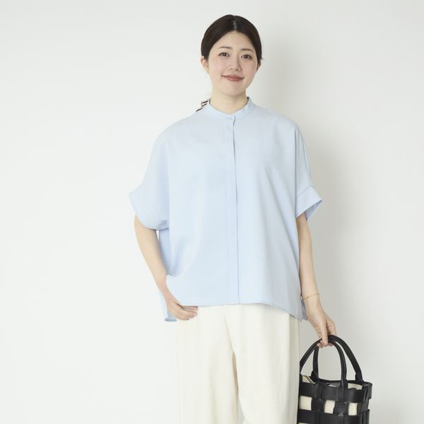 Kilka/蒸れ知らずですぐ乾くきれいめ比翼ブラウス -ドライタッチでシワ